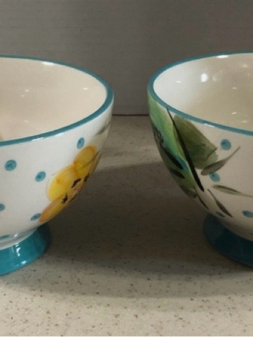 Pioneer Woman Polka Dot Stoneware Bowls set of 2 - Picture 4 of 8